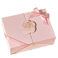 Prix de gros d'usine, boîte cadeau en papier de haute qualité, bleu marine, luxe, personnalisable, biodégradable, imperméable, en forme de livre