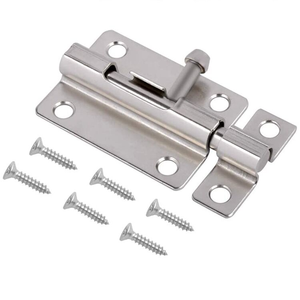 Garde de porte de sécurité en acier inoxydable, loquet à boulon coulissant de baril, loquet de Flash de <span class=keywords><strong>toilette</strong></span> de salle de bains - Product Image 1