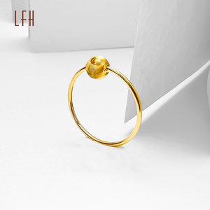 Anillos o Anillos de Compromiso de Oro Puro de 18k de Samsung Solid Gomeanwell, Anillo Delgado de Oro Real, Venta al por Mayor - Product Image 5