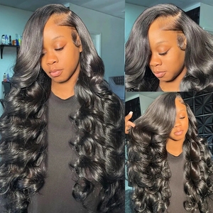 Perruques en cheveux humains vierges brésiliens 13x4/13x6 avec dentelle frontale – Styles Deep Wave et bouclés, dentelle HD transparente, sans colle - Product Image 6