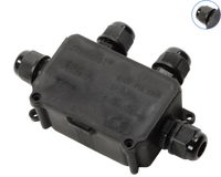 Boîte de jonction étanche IP66 4 voies avec connecteur étanche PG9