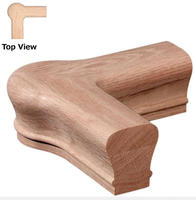 Rail de balustrade en bois d'érable massif traditionnel 7021-HM de haute qualité pour escalier, villa, hôtel, balcon – Installation facile