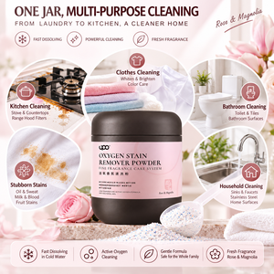 Polvo Quitamanchas de Oxígeno Multiefecto Concentrado con Aroma a Rosas, Detergente en Polvo para Ropa - Product Image 5
