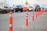 Borne réfléchissante flexible de 75cm PU/PE délinéateur de trafic de parking barrière d'avertissement poteaux en plastique pour application routière