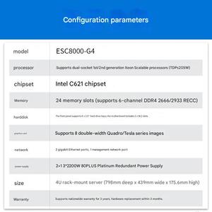 Servidor en Rack ASUS ESC8000 G4 4U con 8 Ranuras para GPU, Doble Xeon, 3 TB de Memoria para Entrenamiento de IA, Aprendizaje Profundo, HPC, Centro de Datos - Product Image 6