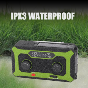 Sinh Tồn Di Động Không Thấm Nước Ngân Hàng Điện Đèn Pin AM FM NOAA Thời Tiết SOS <span class=keywords><strong>Dynamo</strong></span> Hand <span class=keywords><strong>Crank</strong></span> Năng Lượng Mặt Trời Khẩn Cấp Đài Phát Thanh - Product Image 3