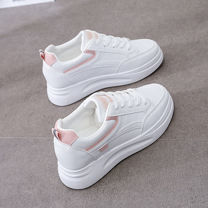Nuevos Mocasines de Mujer de Cuero Sintético PU Blancos con Plataforma Plana para Verano, Zapatos de Plataforma con Alzas Internas para Primavera y Otoño, Estilo Joker - Product Image 2