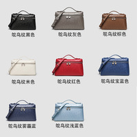 Sac à main tendance LP19 en gros d'usine, nouveau sac à bandoulière mini en cuir d'autruche