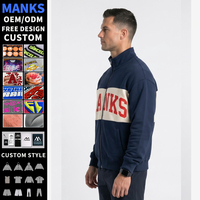Sweat-shirt personnalisé avec logo, entièrement zippé, color block, imprimé, pour hommes, vente en gros, épaules tombantes, fermeture éclair, sport, décontracté, fitness