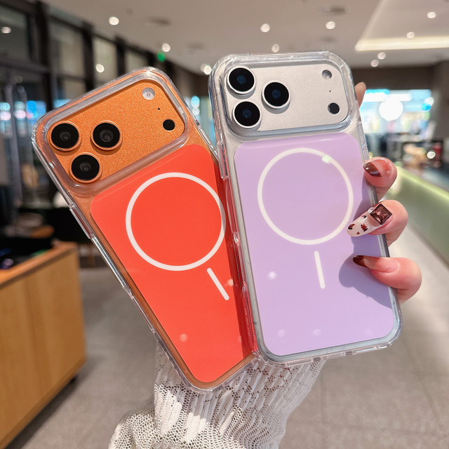 IMD Shockproof PC+TPU Phone Case for iPhone Air 16 15 14 13 12 11 17 Pro Max Wireless Charging Magnetic Anti-drop Cover Shell