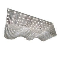 Lustres en cristal modernes pour salon, hôtel, design nordique, luxe, grand centre commercial, salle de banquet, plafond