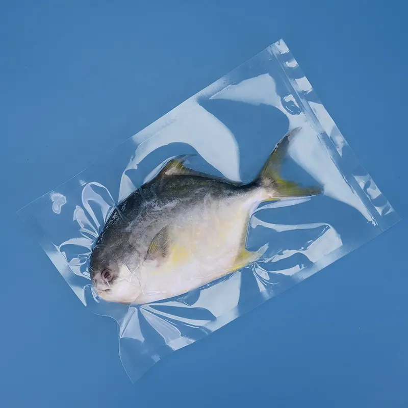 Sacchetto sottovuoto in poliestere di plastica trasparente per uso alimentare per pesce