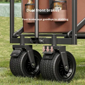Keranjang Kemah luar ruangan langsung pabrik lipat portabel multifungsi Double-layer kain Oxford bingkai baja penuh 70x48x40cm - Product Image 4