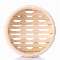 Ensemble de cuisson vapeur en bambou et acier inoxydable à 3 compartiments pour couscous et riz, pour la cuisine