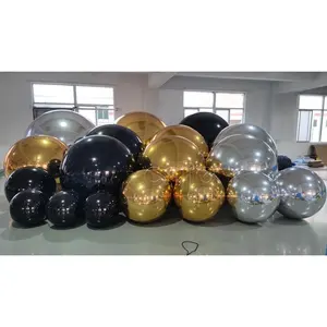 Large Ornaments For Interior House Hot Sale Ceilings Ornaments Black Globe Disco Ball Big Shiny Ball Set