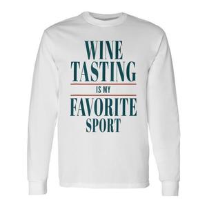 La dégustation de vin est mon sport préféré, t-shirt à manches longues unisexe pour adulte - Product Image 1