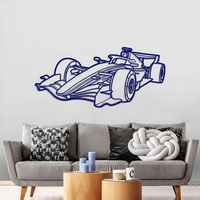 Décoration murale 3D en métal découpé au laser, motif voiture de course F1 2026 personnalisée, finition antirouille, tailles sur mesure pour les amateurs de voitures et les fans de F1