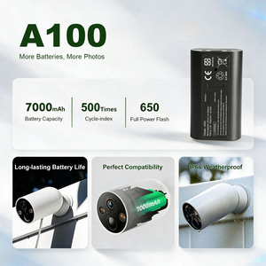 แบตเตอรี่ทดแทน 3.7V 7000mAh แบตเตอรี่แบบชาร์จไฟได้สำหรับกล้องรักษาความปลอดภัย A100 ประสิทธิภาพเสถียรเหมาะสำหรับใช้ในร่มและกลางแจ้ง - Product Image 2