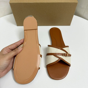 Sandales plates décontractées pour femmes, nouveau style, tissées, à enfiler - Claquettes tendance style romain avec bride à boucle - Product Image 3