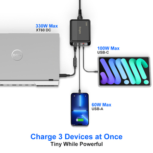 Cargador para Portátil KingMa 330W GaN 20V 16.5A PD 3.0, Adaptador de Corriente para Portátiles <span class=keywords><strong>MSI</strong></span>, ASUS, ROG, Razer, Dell, HP y Teléfonos con USB-C de 65W - Product Image 3