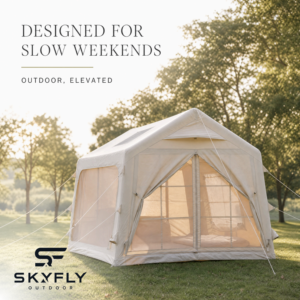 <span class=keywords><strong>Tente</strong></span> <span class=keywords><strong>gonflable</strong></span> <span class=keywords><strong>1</strong></span> pièce avec tissu en coton TC de 7 m² – Abri spacieux pour le glamping et le camping en extérieur - Product Image 2