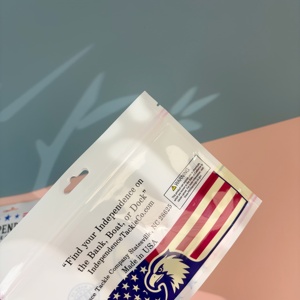 Sacchetto Personalizzato Stampato Richiudibile Trasparente in Plastica Morbida per Confezionamento Esche da Pesca con Chiusura a Zip - Product Image 6