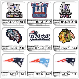 NFL giải đấu Mỹ giải đấu quốc gia 32 ĐộI Logo đội bóng chày Biểu tượng logo thêu vá đội huy hiệu cá nhân - Product Image 2