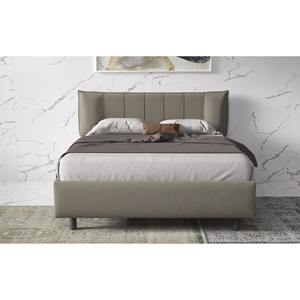 Cama doble HUG con almacenamiento en tela gris paloma - Product Image 1