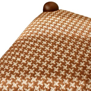 Vintage Solid Wood Dining Chair Upholstered Retro French Country Style Creamy Fabric Home Use - Product Image 5