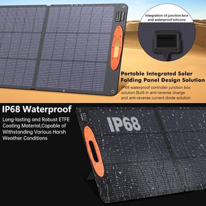 400W Foldable Monocrystalline <b>Silicon</b> 23% Efficiency TUV Certified IP68 <b>Waterproof</b> Portable Solar Charger Compatible Power - Product Image 2