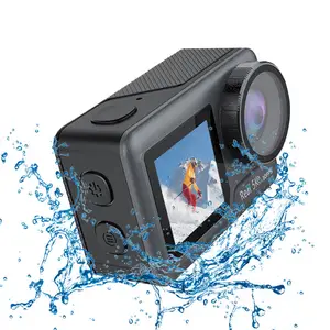HDKing FA07A-1มืออาชีพหน้าจอสัมผัสดำน้ำกลางแจ้งสองหน้าจอการกระทำกล้องจริง4พัน Wifi กล้องกีฬา