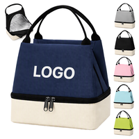 Sac à déjeuner isotherme imperméable en Oxford OEM/ODM, sac à déjeuner personnalisé en gros pour enfants, sac à déjeuner thermique portable pour femmes, sac à déjeuner de bureau