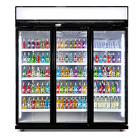 Jinfugui Porte en verre commerciale Double température Affichage des boissons Refroidisseur 450L vertical Boisson Réfrigérateur