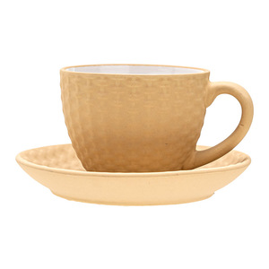 Set di Tazze da Caffè in Ceramica con Motivo Lavorato a Maglia, 240ml, Stile Nordico Minimalista - Pronta Consegna, Vendita all'Ingrosso per Uso Domestico e Caffetterie - Product Image 5