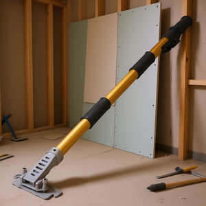 Poignée plate pour cloison sèche, 40 à 64 pouces, en aluminium anodisé, 5 sections, 360 degrés, antidérapante, pour la construction - Product Image 2