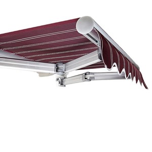 Auvent rétractable en alliage d'aluminium avec toile pare-soleil manuelle pour terrasse, balcon, boutique, jardin - Product Image 1