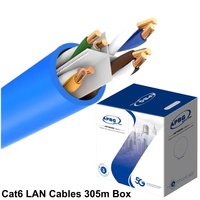 Cables LAN Cat6 de 305m en Caja, Cable de Red Ethernet UTP FTP SFTP de 1000 Pies, 23 AWG, Cubierta de PVC, Certificado CE, OEM ODM, Cat6 U/UTP
