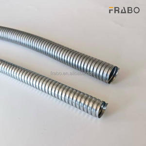 FRABO 3/8" Lamiera Ondulata a Doppio Blocco Interbloccante in <span class=keywords><strong>Acciaio</strong></span> <span class=keywords><strong>Zincato</strong></span> G.I. Direttamente dalla Fabbrica Condotto Flessibile in Metallo per Cavi Elettrici - Product Image 1