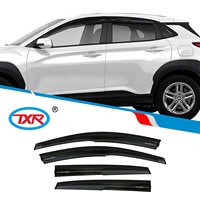 Deflectores de ventana inyección negro Sun Rian Shield protección TXR accesorios para automóviles viseras de puerta para Hyundai Kona 2017-2022