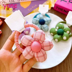 New Cotton Đầy Lưới Hoa Trẻ Em Của Đuôi Ngựa Tóc Quan Hệ Với Độ Đàn Hồi Cao Và Cô Gái Ngọt Ngào Của Ban Nhạc Cao Su Phụ Kiện Tóc - Product Image 3