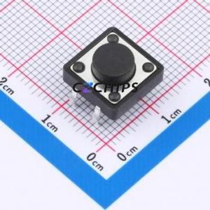 SMG-03-H055A1 Tactile Switch Through hole Component (THT)-4P,12x12mm Switch Single Pole Single Throw Round Button 2.5N 12mm - Product Image 1