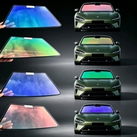 Film teinté caméléon bleu-violet 80% pour vitres de voiture, protection UV 99%, contrôle solaire, verres teintés caméléon à changement de couleur
