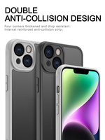 Coque arrière en TPU antichoc givré pour iPhone 17 Promax 16 Pro Max 15 14 13 Matte Mobile Phone Case