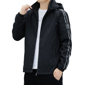 เสื้อแจ็คเก็ตผู้ชายแบบมีฮู้ดกันลมสำหรับฤดูหนาว  ผ้าฟลีซ  ทรงหลวมสบาย  ใยไผ่  ระบายอากาศดี  พร้อมโลโก้สั่งทำ - Product Image 1