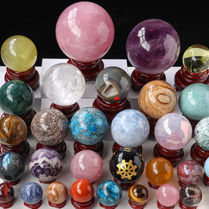 Venta al por Mayor de Bolas de Cuarzo Rosa Pulido Natural de Alta Calidad, Esfera de Citrino, Cristal de Fluorita Reiki, Colección de Gemas, Regalos - Product Image 2