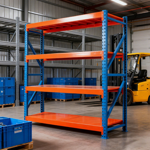 رفوف مستودعات قابلة للتعديل من 5 طبقات فولاذية بمعايير التصدير، تصميم قابل للتفكيك لسهولة الشحن الدولي - Product Image 1
