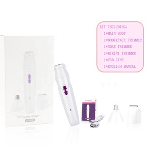 Alta calidad 3 en 1 señoras cuidado Personal <span class=keywords><strong>cuerpo</strong></span> Trimmer impermeable Mini mujer Afeitadora eléctrica - Product Image 5