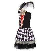 Nouvelle arrivée MS : Costume amusant de clown de cirque pour femme, idéal pour les fêtes d'Halloween, les cosplay et les spectacles de scène