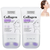 Tube applicateur de lotion corporelle amincissante à double rouleau de massage, tube à bille en silicone, tube cosmétique de beauté pour crème pour le cou