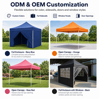Tonnelle carrée 3x3 en tissu Oxford avec structure métallique, pliable, protection UV, imperméable, portable, pour 3 saisons, sports de plein air et expositions